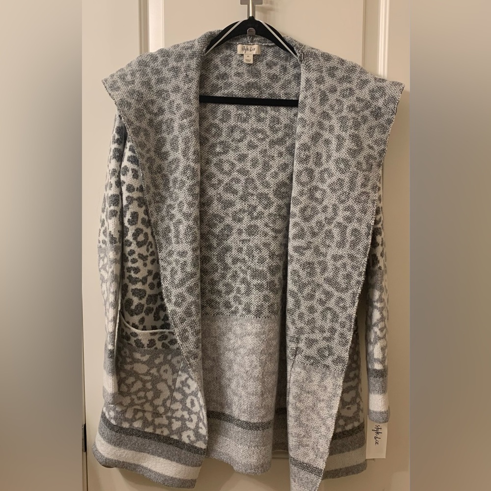 Style & Co Long Sleeve Hooded Sweater, XS